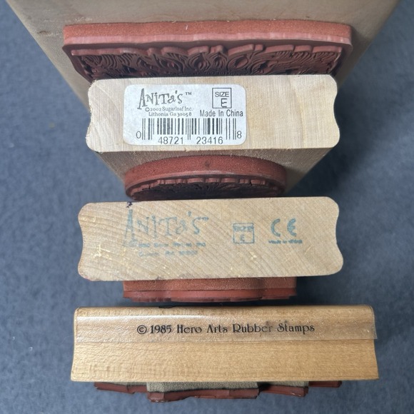 Sugarloaf Rubber Stamp Lot Of 8 Wooden Floral Wild Flowers 1985-2002 Vintage - Picture 4 of 5